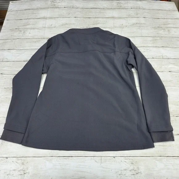 Carhartt Jacket Mens L Gray Modern Fit Full Zip Fleece Scrub Jacket - Picture 8 of 11